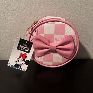 Disney Minnie Mouse Pink Checkered Pouch